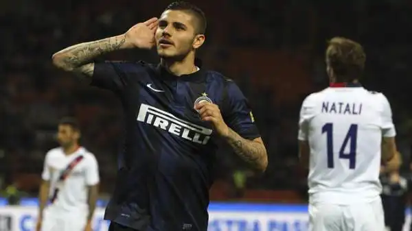 Inter-Bologna 2-2. Icardi 8. Una doppietta da bomber vero, col secondo gol che è un'autentica perla, ma non basta ai nerazzurri per vincere.