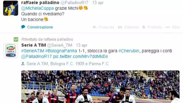 Michela Coppa ha scritto "grande..." sulla bacheca di Raffaele Palladino, che ha risposto con un grazie Michi. Quando ci rivediamo? Un bacione.