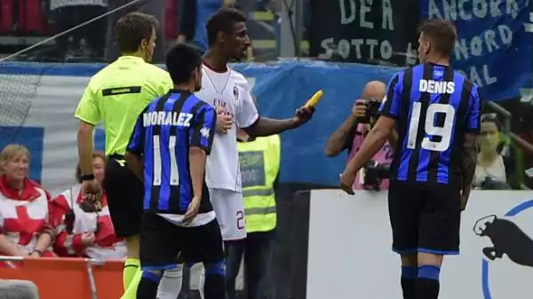 Dopo il caso della banana lanciata dagli spalti del Madrigal all'indirizzo di Dani Alves, un caso inquietantemente simile si verifica anche in uno stadio di serie A.