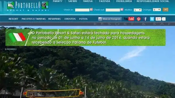 Il Portobello Resort dove, tra mille confort, hanno alloggiato gli Azzurri durante la loro (breve) avventura brasiliana.