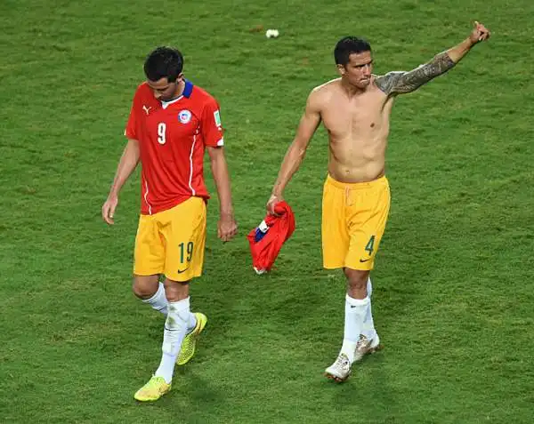 Il Cile stende 3-1 l'Australia grazie a Sanchez, Valdivia e Beausejour, per gli avversari a segno Cahill.