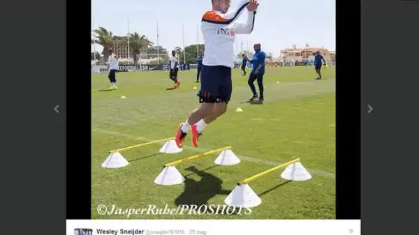 Sneijder invece si è concentrata sugli allenamenti, come ha tenuto a dimostrare.