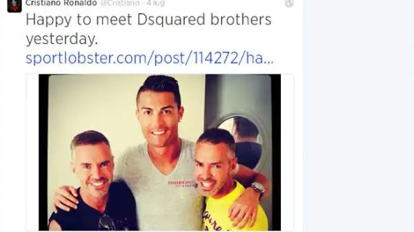 Prematura uscita di scena anche per il Portogallo, con Cristiano Ronaldo che ha postato una foto con i gemelli della Dsquared2.