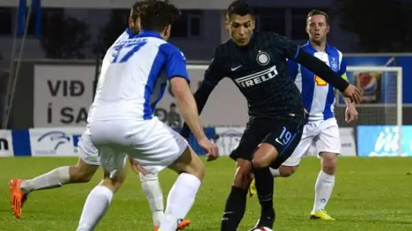 Icardi, Dodò e D'Ambrosio hanno segnato i gol che sono valsi il 3-0 all'Inter in casa dello Stjarnan.