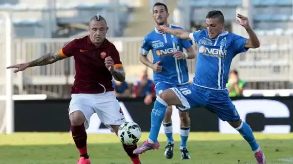 Empoli-Roma 0-1. Verdi 6: attivissimo tra le linee, sbaglia però un paio di grandi occasioni dal limite.