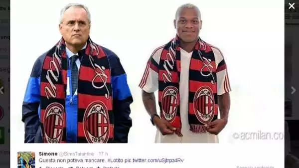 Dopo le polemiche per la sua presenza al seguito della Nazionale, i fotomontaggi con il presidente della Lazio stanno impazzando sui social network.