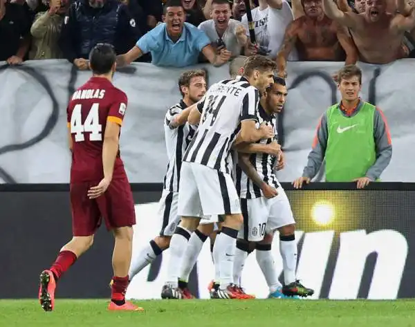6° giornata: Juventus-Roma 3-2. 27' Tevez (J), 32' Totti (R), 44' Iturbe (R), 45' Tevez (J), 86' Bonucci (J).