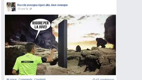 Spopolano su Twitter i fotomontaggi su rigori a favore della Juventus ed è nata anche un'apposita pagina Facebook.