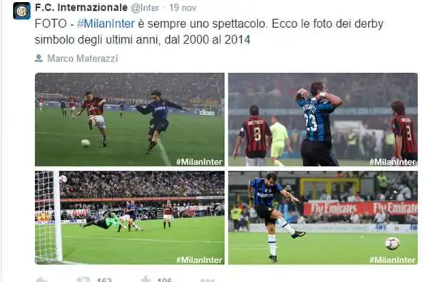 Tra nostalgia, ricordi e sfottò tra cugini, il derby della Madonnina nel 2014 si gioca su twitter, con continui botta e risposta tra le due sponde del Naviglio.