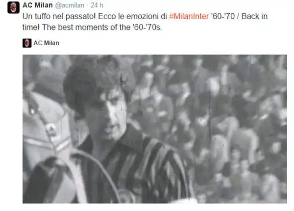 Tra nostalgia, ricordi e sfottò tra cugini, il derby della Madonnina nel 2014 si gioca su twitter, con continui botta e risposta tra le due sponde del Naviglio.