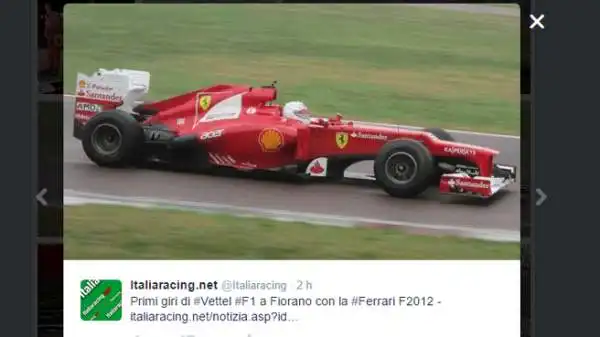 Debutto di Sebastian Vettel alla guida della Ferrari. Il tedesco, che non ha avuto il nulla osta della Red Bull per prendere parte ai primi test ufficiali, è sceso in pista a Fiorano con la F2012.