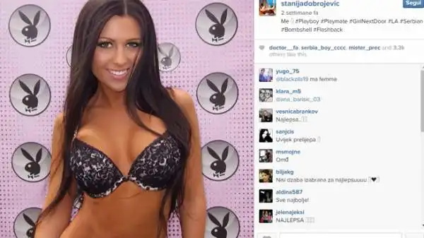 L'ex di coniglietta di Playboy Stanija Dobrojevic è fidanzata con il romanista Ljajic.