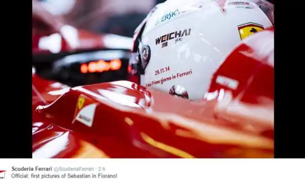 Dopo aver visitato il museo del Cavallino Rampante ha avuto occasione di provare la Rossa nel circuito di proprietà della Ferrari.
