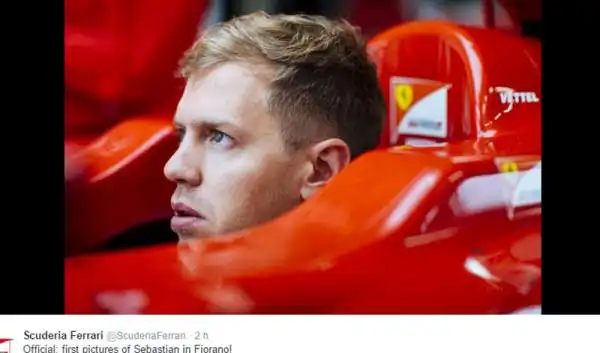 Sebastian Vettel ha provato per la prima volta la Ferrari nel circuito di Fiorano. "E' stata una sensazione davvero speciale", le prime dichiarazioni del quattro volte campione del mondo.