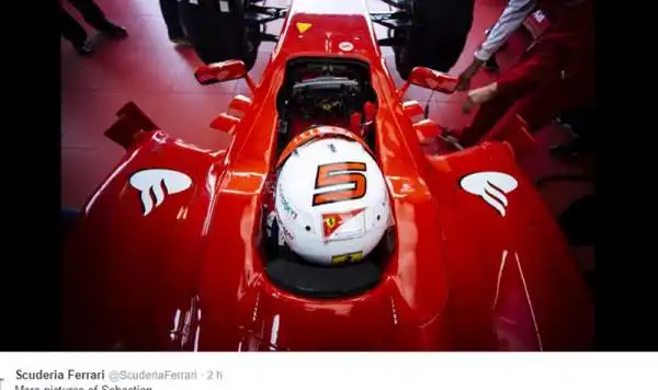 Vettel ha poi affidato le sue prime impressioni al sito ufficiale della Scuderia emiliana.