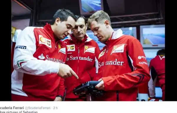 Il campione tedesco è rimasto tre giorni a Maranello, impostando il lavoro in vista della nuova stagione. La Ferrari ha pubblicato su twitter le immagini del suo debutto, avvenuto sabato.