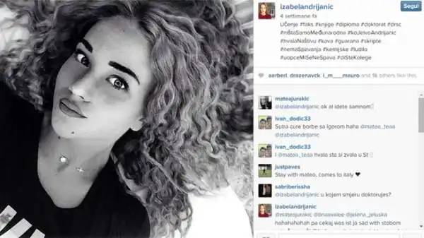 Izabel Andrijanic è la splendida compagna di Mateo Kovacic.
