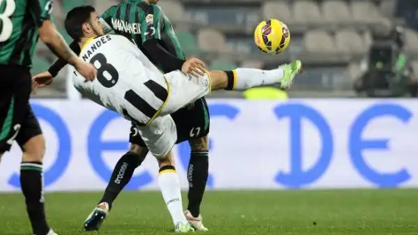 Sassuolo-Udinese 1-1. Bruno Fernandes 5. L'unico sussulto bianconero nella ripresa è suo, ma si divora un gol incredibile e sbaglia troppi palloni.