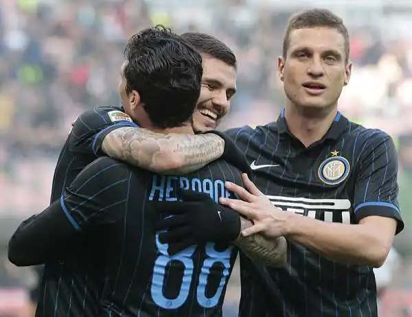 I nerazzurri vincono per 3-1. In gol Palacio, Icardi e Vidic, Izzo per gli ospiti. Bene Podolski, niente esordio per il neoacquisto Shaqiri .