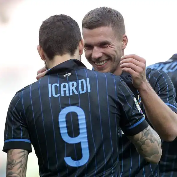 I nerazzurri vincono per 3-1. In gol Palacio, Icardi e Vidic, Izzo per gli ospiti. Bene Podolski, niente esordio per il neoacquisto Shaqiri .