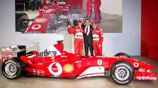 La Ferrari F2003GA (così nominata in memoria di Gianni Agnelli) prese il posto della F2002 a stagione in corso, dopo quattro Gp. Altra doppietta iridata con Schumacher e Barrichello.