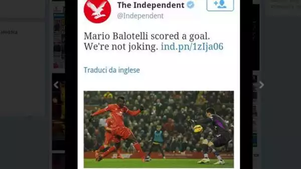 Primo gol in Premier League con la maglia del Liverpool per SuperMario e il web si scatena.