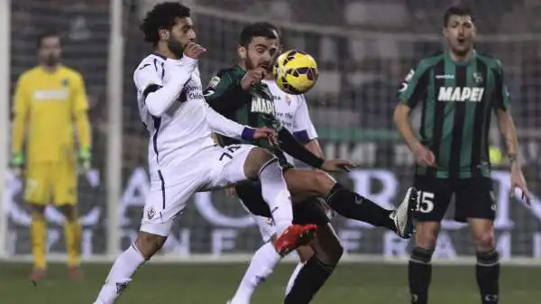 Sassuolo-Fiorentina 1-3. Salah 7. Un primo tempo faraonico per l'egiziano in viola. Un gol, un assist e movimenti che fanno impazzire gli emiliani.