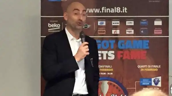 La presentazione della Final Eight di Coppa Italia, in programma a Desio dal 20 al 22 febbraio.