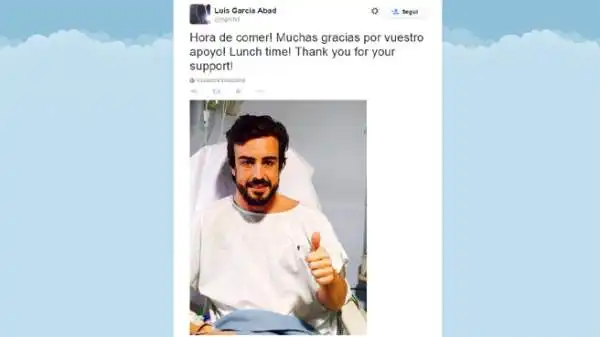 "Grazie per il vostro supporto", ha scritto su twitter il suo manager Luis Garcia Abad.