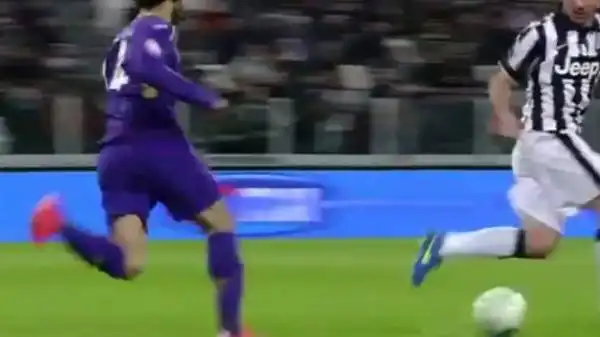 L'egiziano della Fiorentina segna una rete impressionante nella partita di Coppa Italia contro la Juve: accelerazione di 70 metri, difesa bianconera seminata e Storari trafitto.