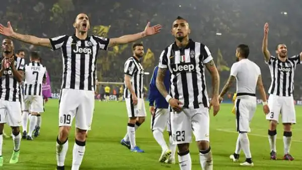 Ottavi di finale, ritorno: Borussia Dortmund-Juventus 0-3. 3' Tevez, 70' Morata, 79' Tevez.