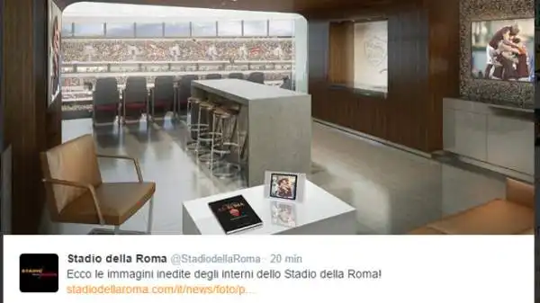 La Roma ha svelato nuove immagini sulla futura casa dei giallorossi: Sky Box dotati di tutti i comfort.