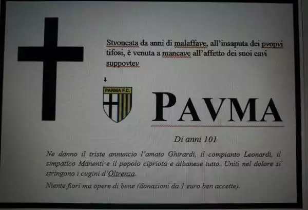 La crisi del Parma ha alcuni protagonisti ben precisi: Ghirardi, Manenti, il Mapi Group. Sono tutti finiti al centro degli sfottò degli internauti, che si stanno sbizzarrendo sui social network.