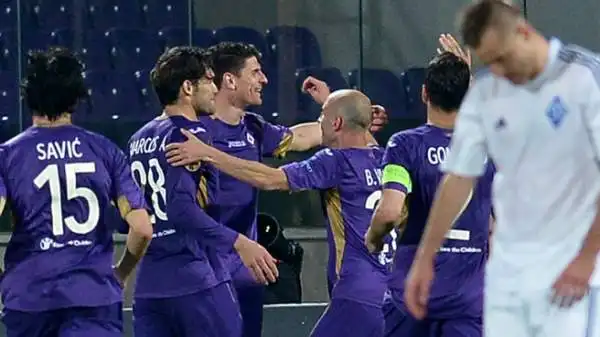 Forse il suo gol più importante da quando è arrivato alla Fiorentina. E' quello che Mario Gomez ha segnato al Franchi contro la Dinamo Kiev.