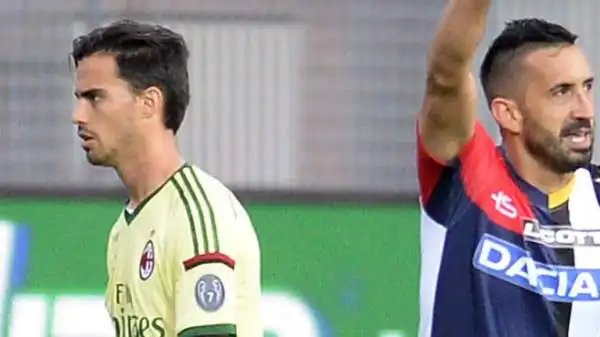 Udinese-Milan 2-1. Suso 4. Salta sempre il primo uomo... e perde sempre palla quando cerca il secondo dribbling. Partita da dimenticare.