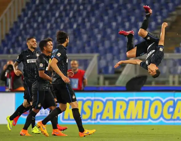 Lazio-Inter 1-2. Hernanes 8. Da ex, gioca la sua miglior partita in nerazzurro, con una punizione di astuzia e un gol in contropiede da attaccante consumato.