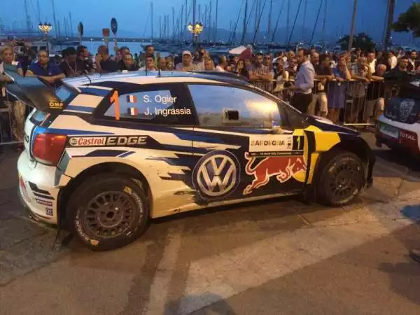 Tutti le auto della tappa italiana del Mondiale Rally: Sebastien Ogier (Volkswagen Polo R WRC).