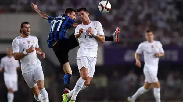 Seconda sconfitta dopo quella col Milan per la squadra di Mancini: in gol Jesè, Varane e James Rodriguez.