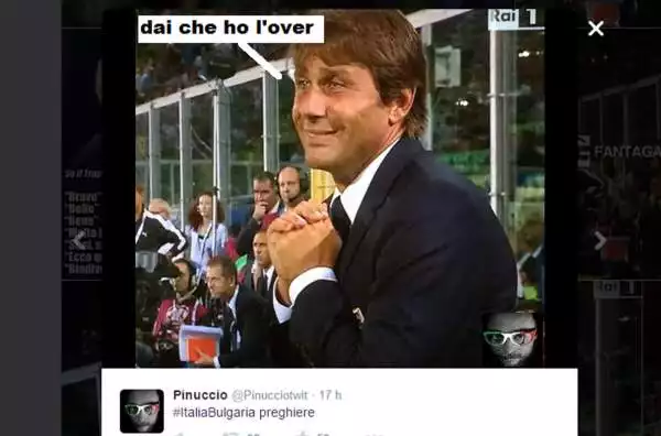 L'immagine del ct della Nazionale con le mani giunte in preghiera prima del rigore di De Rossi ha fatto scatenare il mondo dei social network.