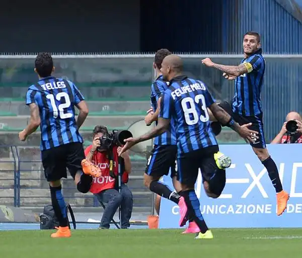 Con un gol di Icardi la squadra di Mancini espugna il Bentegodi, battendo di misura il Chievo ed infilando il poker dopo le prime quattro gare di campionato.