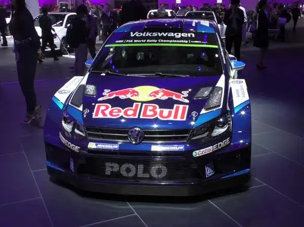Anche Sebastien Ogier, fresco vincitore del Mondiale Rally con la sua Volkswagen Polo R WRC, ha partecipato al Salone di Francoforte.