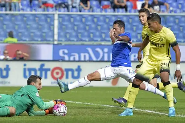 I nerazzurri pareggiano per 1-1 a Genova contro la Sampdoria del grande ex Zenga. Ii doriani passano in vantaggio con Muriel, il pareggio milanese arriva nella ripresa, con Perisic.