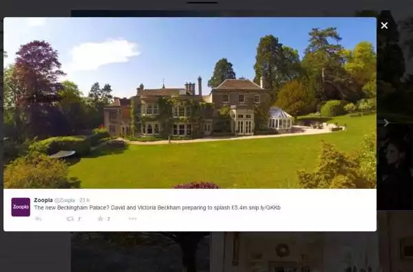 E' la futura casa, a dire il vero una vera e propria reggia, della famiglia Beckham, nel Gloucestershire.