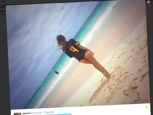 La più sexy tra le tifose del Verona è una star di Instagram, social network sul quale non disdegna di pubblicare sensuali selfie.