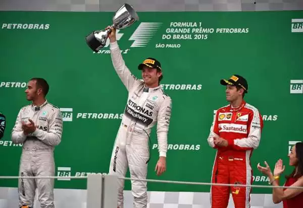 Rosberg imprendibile in Brasile, Vettel terzo. La Mercedes domina a San Paolo, le Rosse chiudono al terzo e quarto posto.