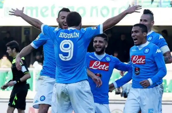 Verona-Napoli 0-2. Higuain 7. Decima rete in tredici partite, poteva farne altre due. La sua superiorità in serie A è netta.