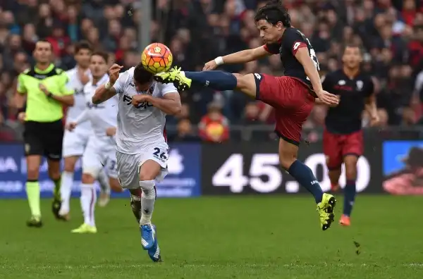 Genoa-Bologna 0-1. Tino Costa 5. Il centrocampista del 'Grifone' non è nelle sua giornata migliore e Gasperini lo toglie per alzare il baricentro.