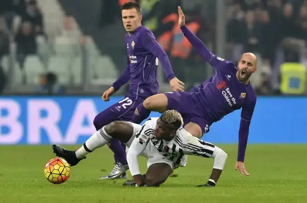 Juventus-Fiorentina 3-1. Borja Valero 5,5. Soffre il grande pressing dei bianconeri e ne risente tutta la squadra.
