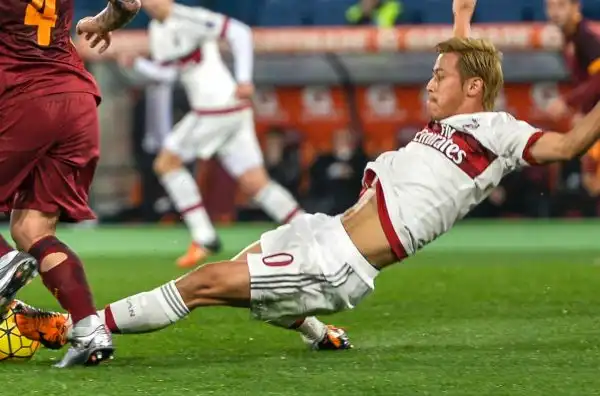 Roma-Milan 1-1. Honda 5. Si fa vedere a sprazzi, poi cala piano piano. In questa partita non ci si ricorderà di lui.