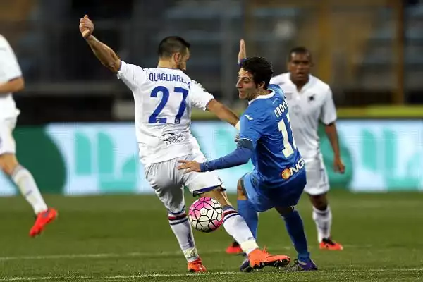 Inedito Laurini, Samp raggiunta. Il primo gol in carriera del difensore dell'Empoli vale l'1-1 nel primo anticipo del sabato.